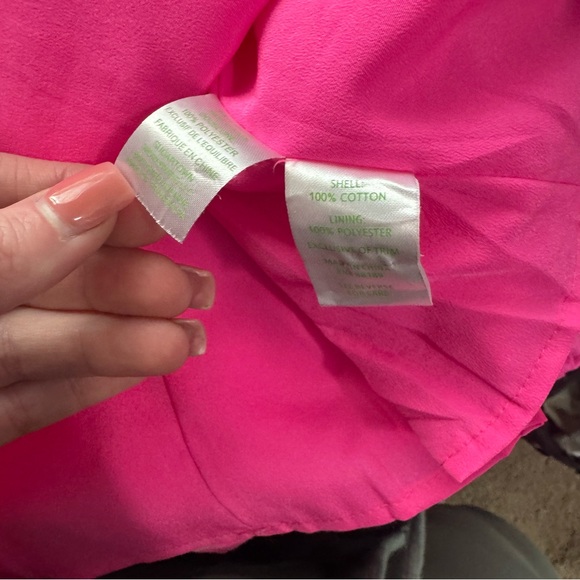 Lilly Pulitzer Gabby Shift Dress Hot Pink Gold Appliqué Trim size 2 - Picture 7 of 7